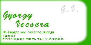 gyorgy vecsera business card
